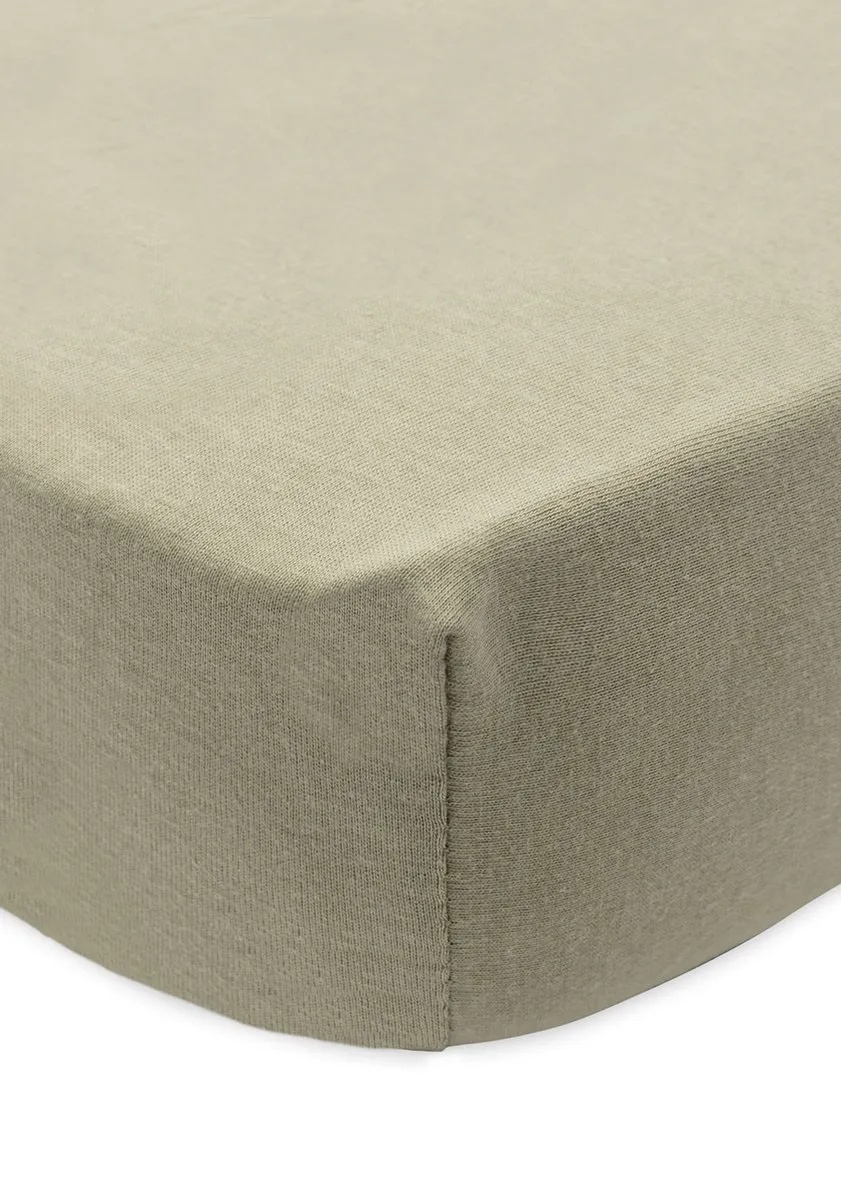 Jollein Jersey Hoeslaken 40/50x80/90cm - Olive Green