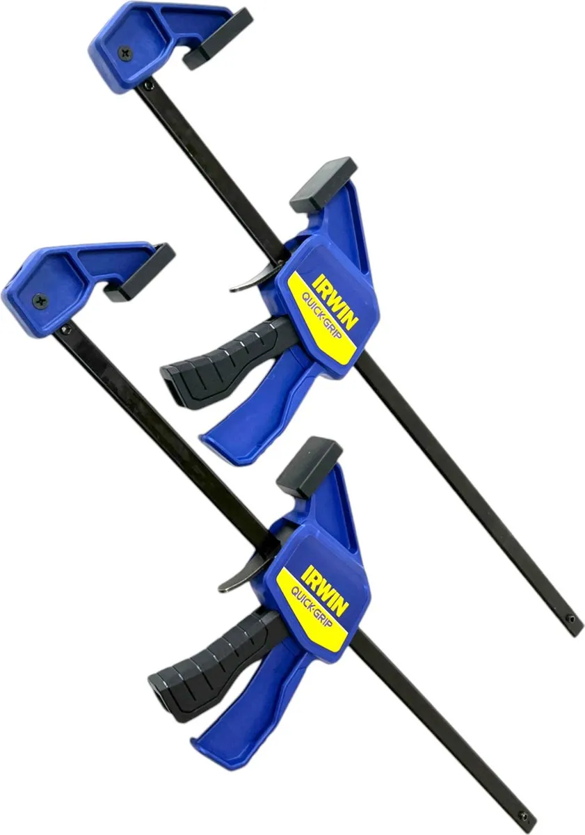 Irwin Quick-Grip Mini Snelspan Lijmklem T54122EL7 - 300mm - Blauw/Geel