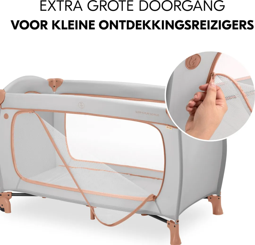 Hauck Sleep N Play Go Plus Campingbedje - Dusty Cork