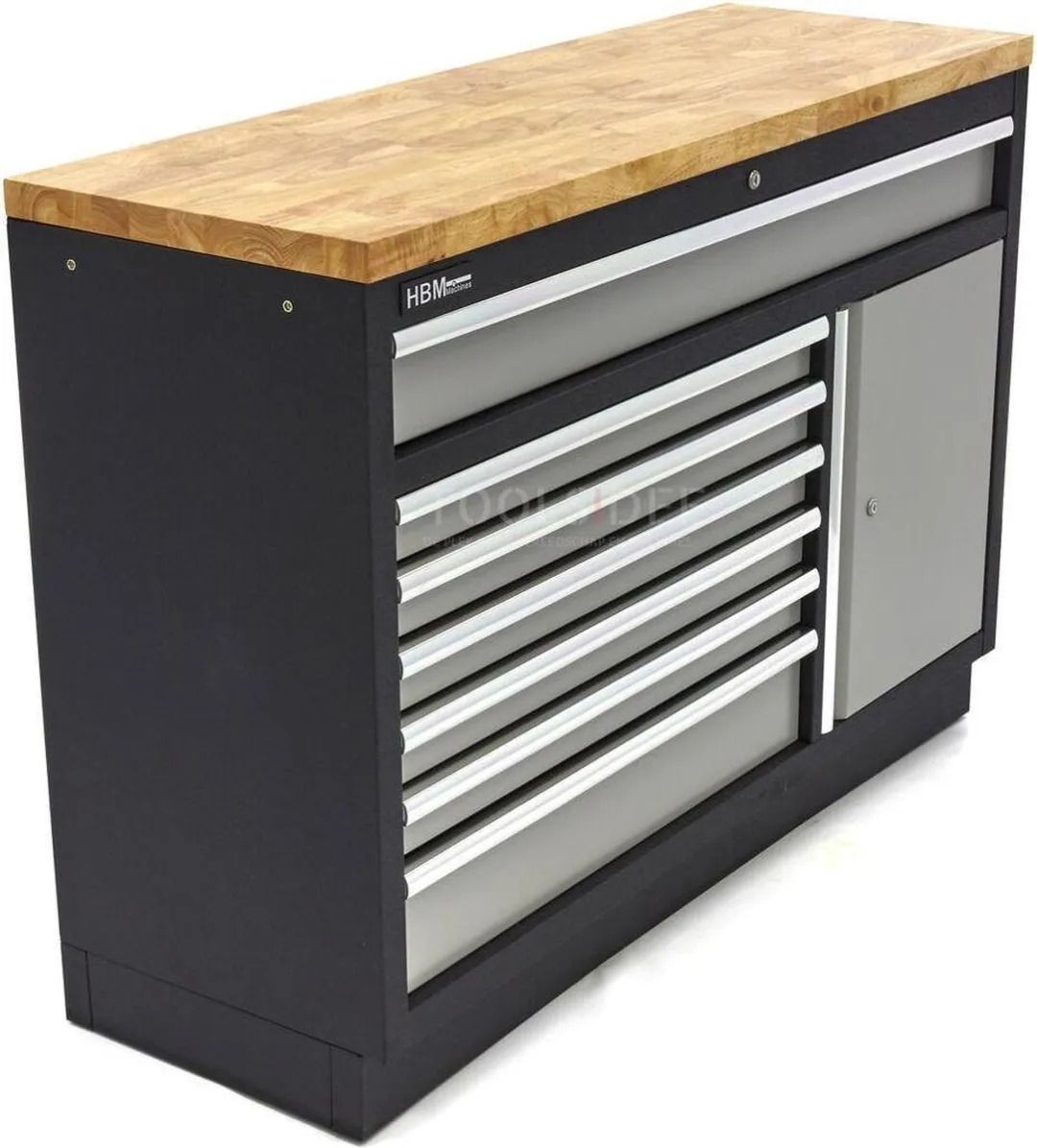 HBM 7 Laden Werkbank 136cm - Zwart