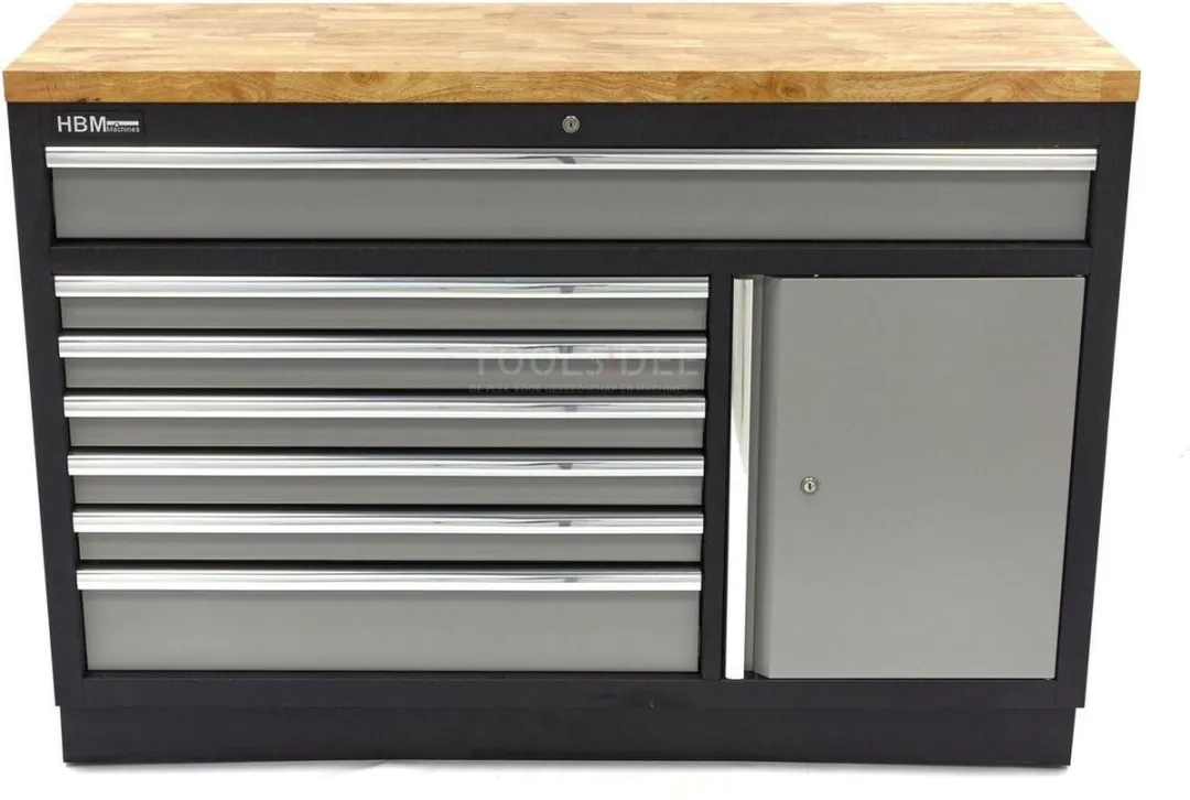 HBM 7 Laden Werkbank 136cm - Zwart