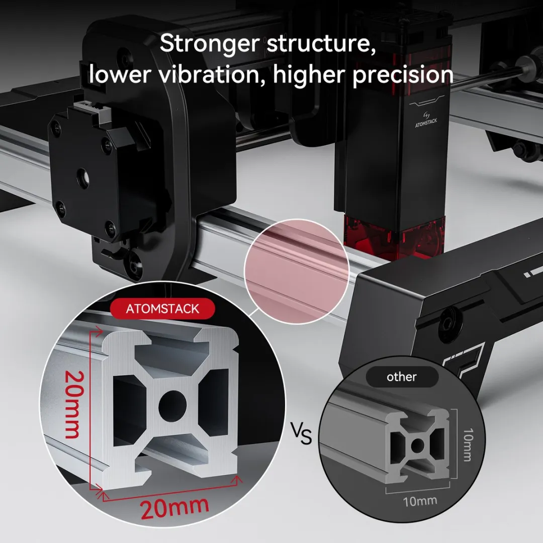 ATOMSTACK Swift Mini 3W Lasergraveermachine 135x145mm - Zwart