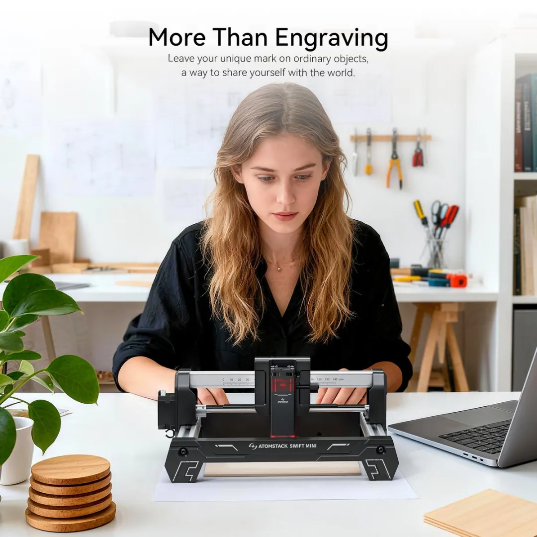 ATOMSTACK Swift Mini 3W Lasergraveermachine 135x145mm - Zwart