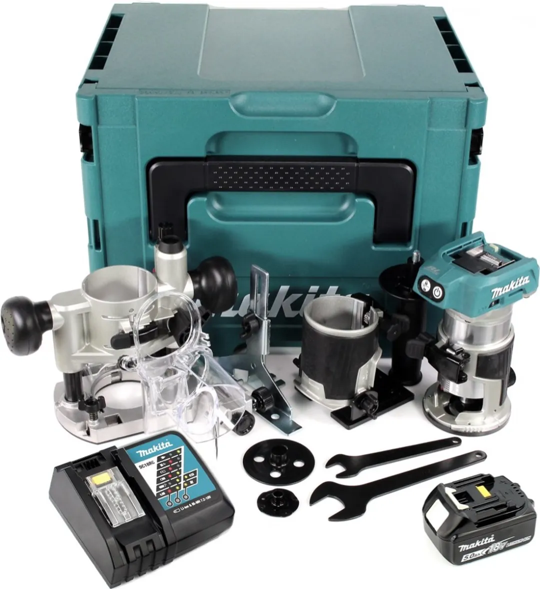 Makita DRT50RT1J X2 18V Li-Ion Multifunctionele Boorvrees - 2x5.0Ah - Makpac