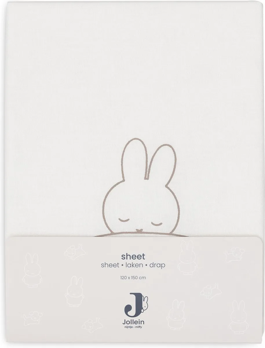 Jollein x Nijntje Laken Ledikant 120x150cm Sleepy Miffy Funghi