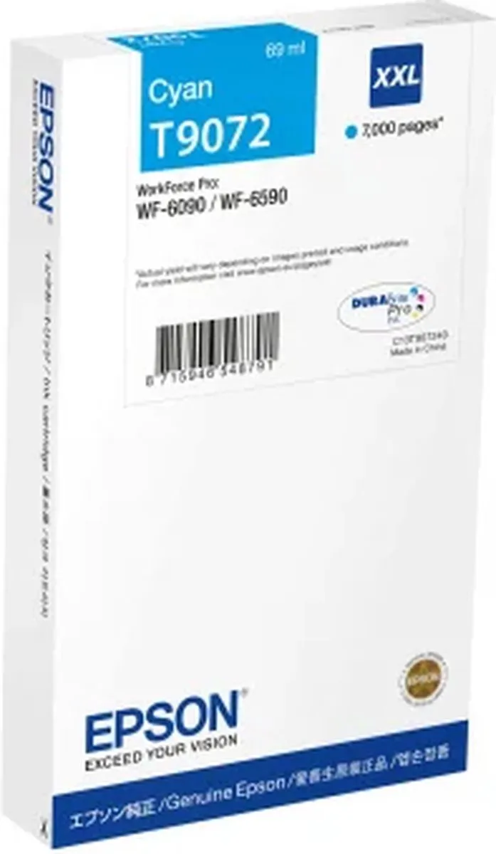 Epson T9072XXL Cyaan Inktcartridge - 69ml