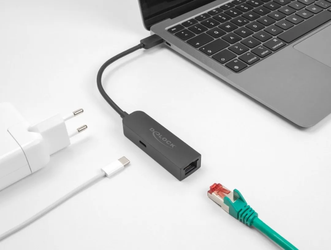 Delock 66938 USB-C 2.5Gbps Ethernet Adapter - Zwart