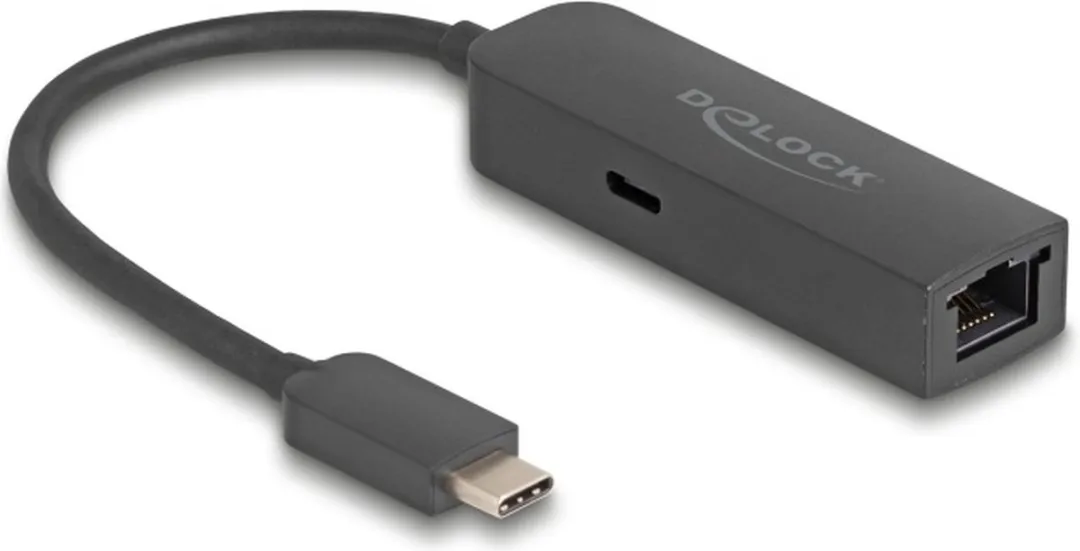 Delock 66938 USB-C 2.5Gbps Ethernet Adapter - Zwart