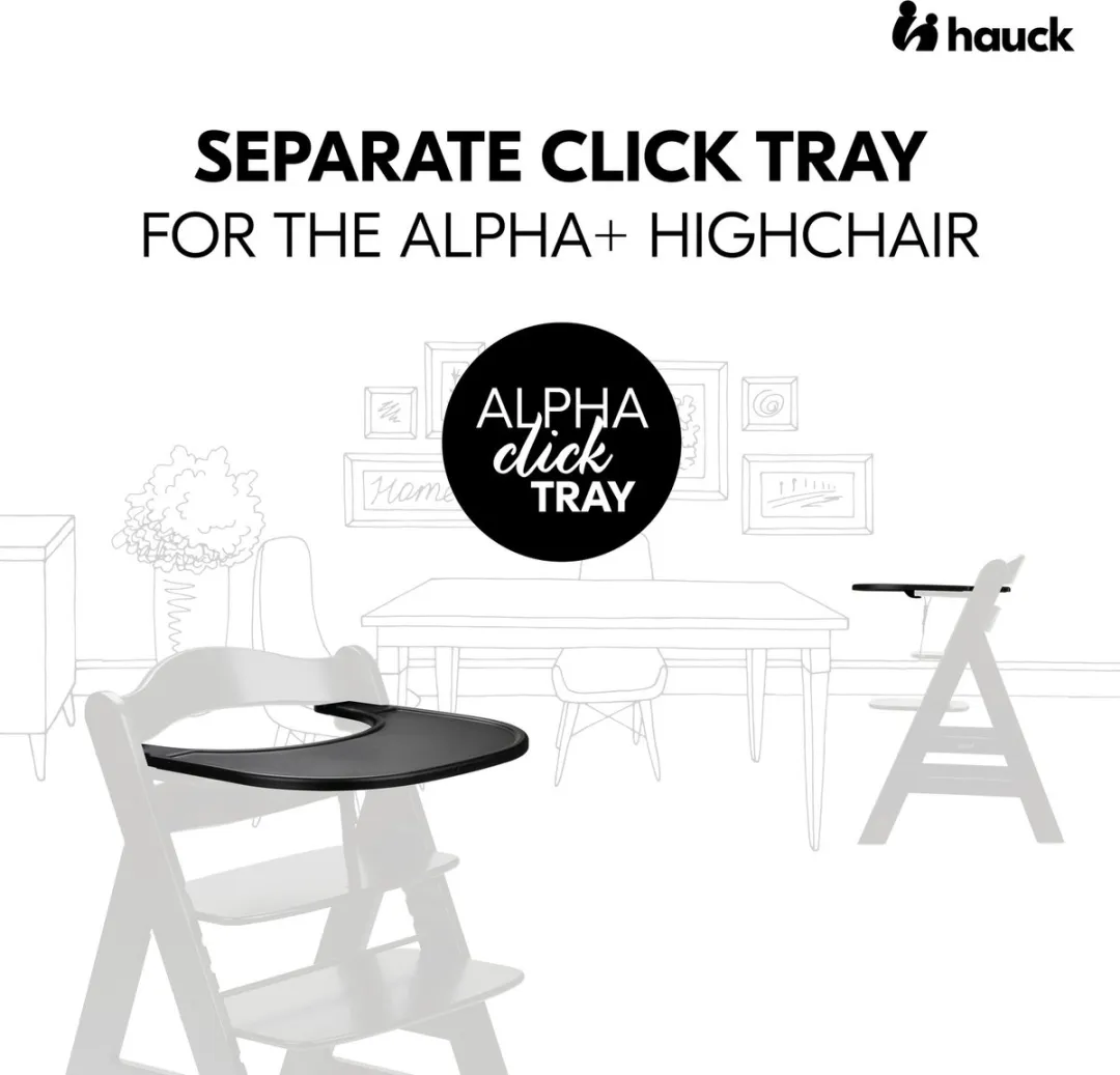Hauck Alpha Click Tray - dienblad voor kinderstoel - Black