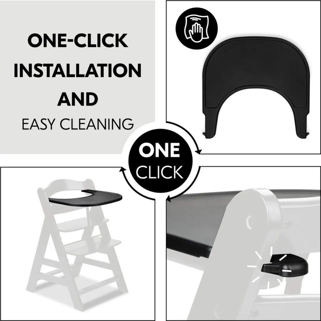 Hauck Alpha Click Tray - dienblad voor kinderstoel - Black