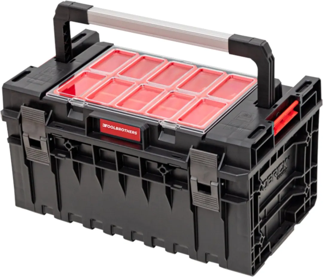 Toolbrothers RHINO XXL Gereedschapskoffer L 38L IP66 - Zwart/Rood - afbeelding 3 van 6