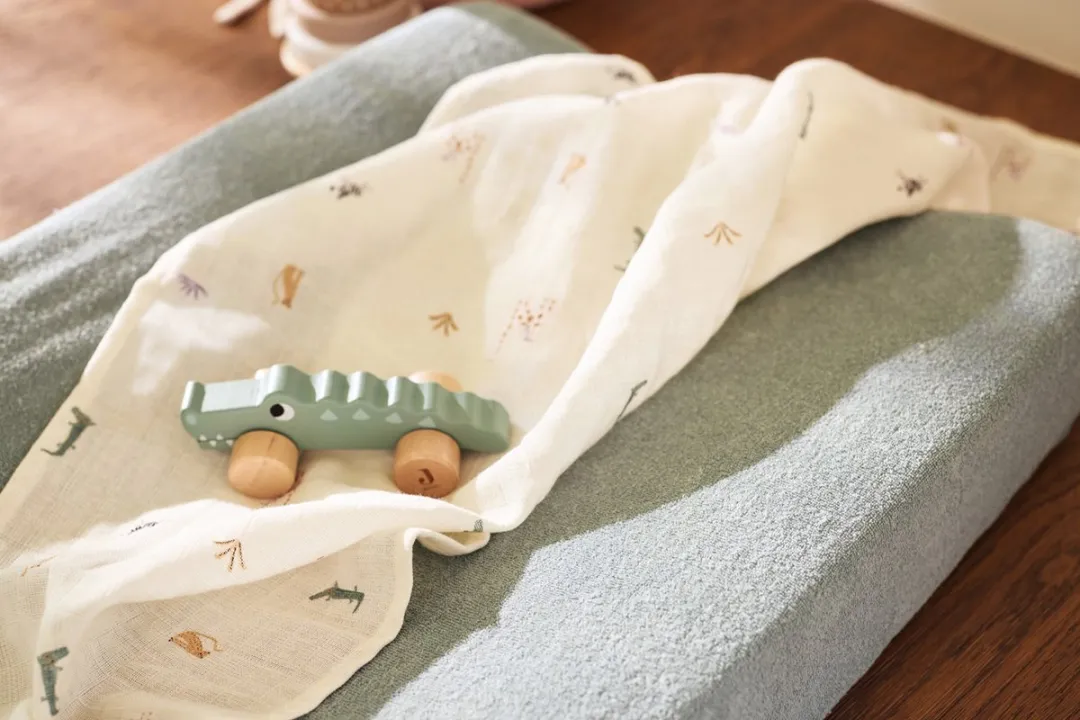 Jollein Aankleedkussenhoes Badstof 50x70cm - Sea Green - 2 Stuks