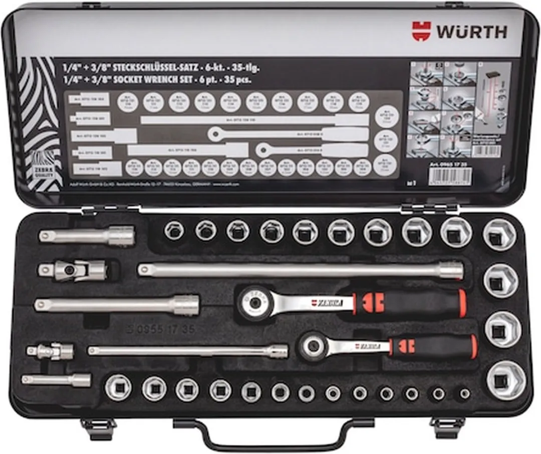 Würth Dopsleutels Assortiment 1/4" & 3/8"