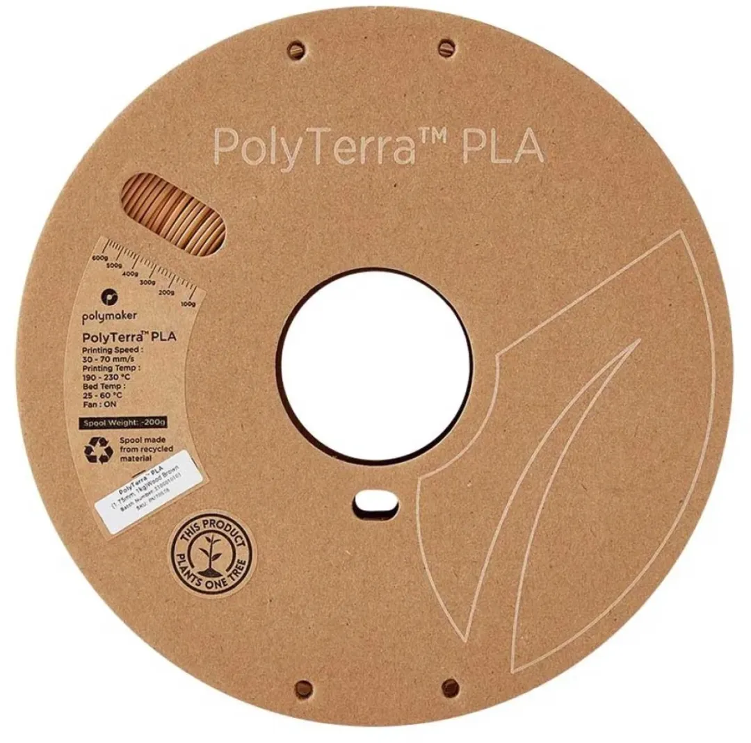 Polymaker PolyTerra Filament PLA 1.75mm 1000g Houtbruin