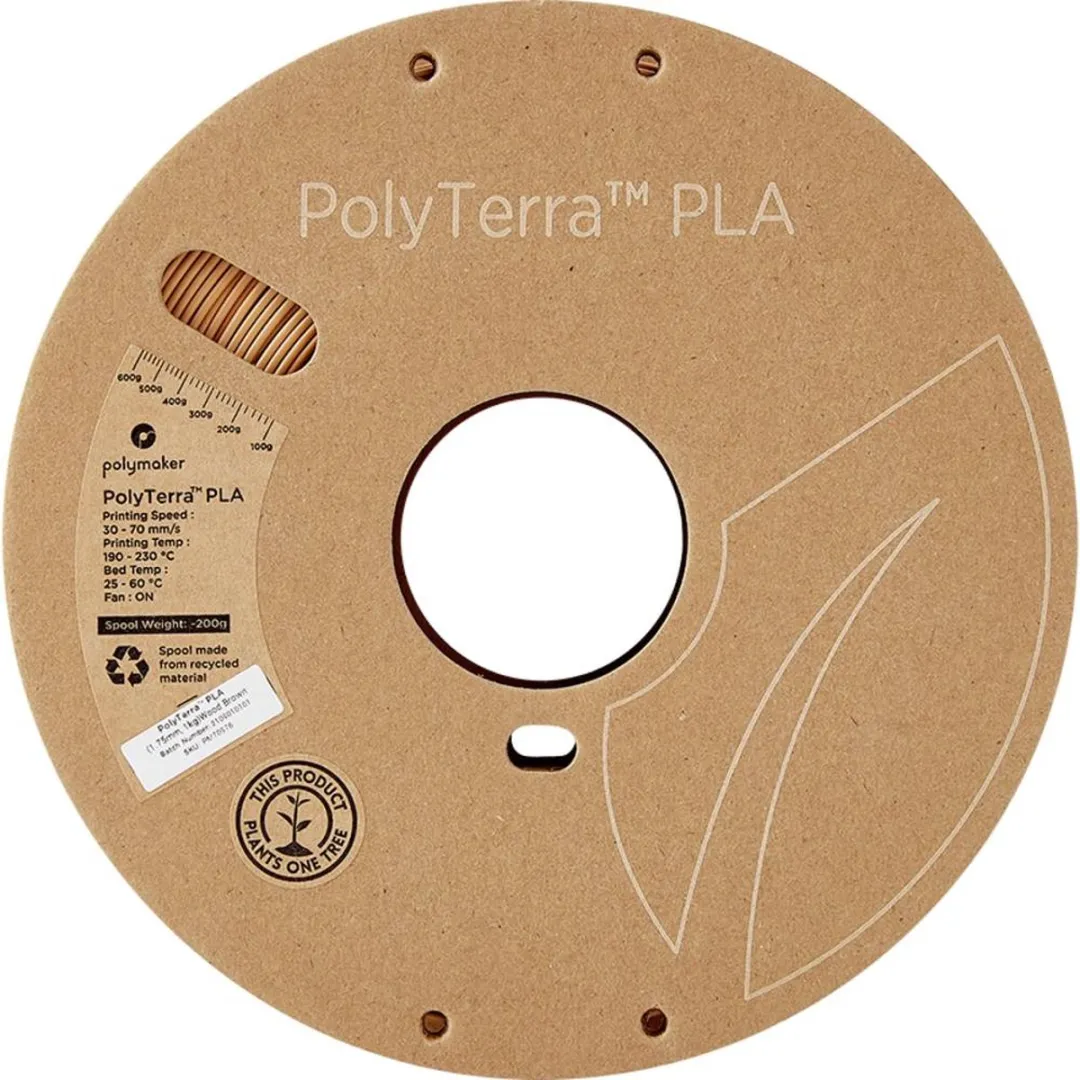 Polymaker PolyTerra Filament PLA 1.75mm 1000g Houtbruin