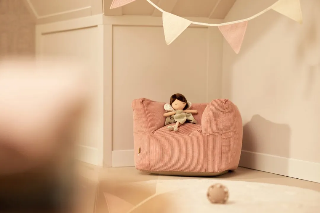 Jollein Kinderfauteuil Corduroy Wild Rose