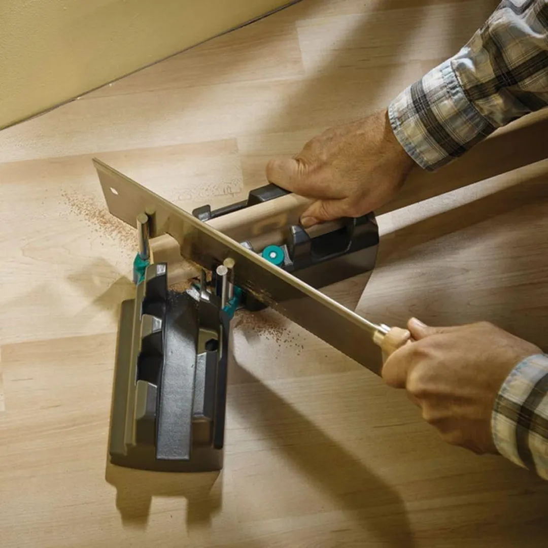 Wolfcraft Zweihaak en Verstekbak 100mm - 2-in-1 Plinten