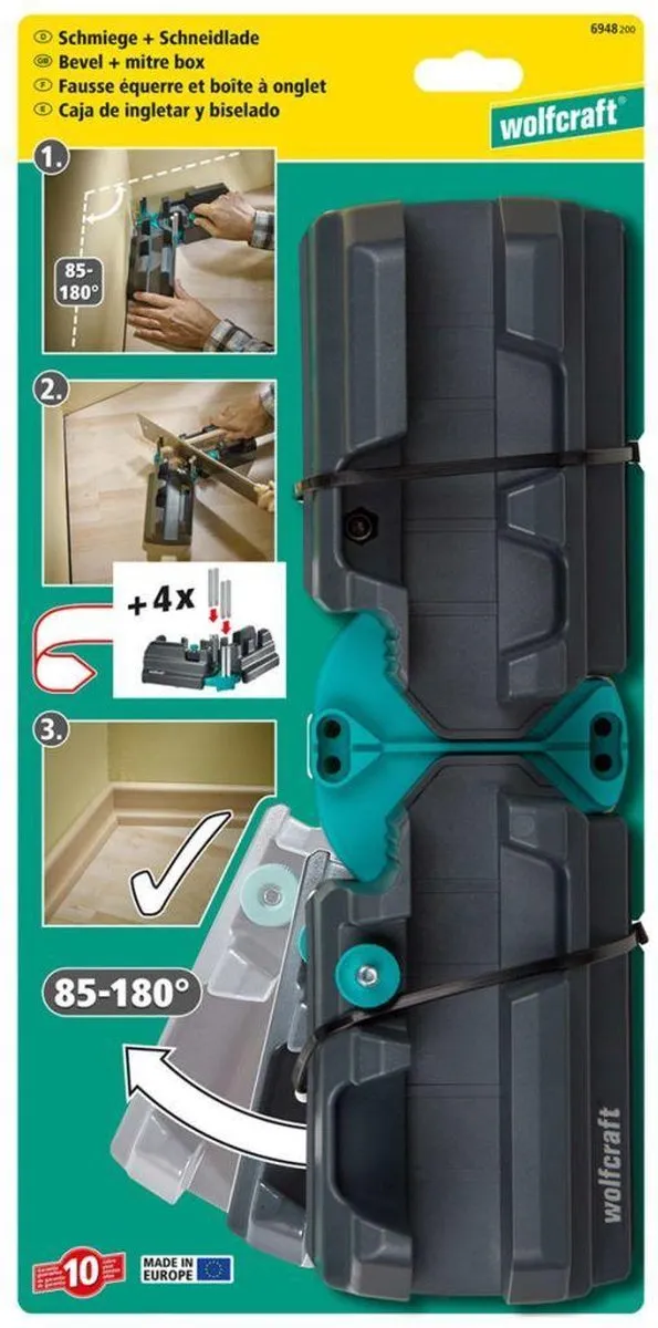 Wolfcraft Zweihaak en Verstekbak 100mm - 2-in-1 Plinten - afbeelding 6 van 6