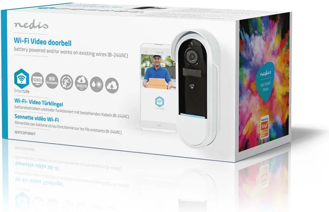 Nedis SmartLife Videodeurbel Full HD 1080p - Wit - afbeelding 6 van 6