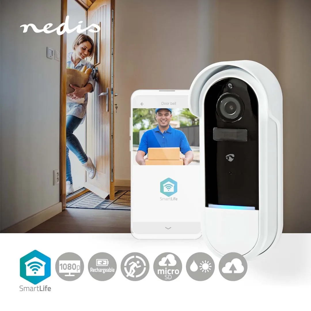 Nedis SmartLife Videodeurbel Full HD 1080p - Wit