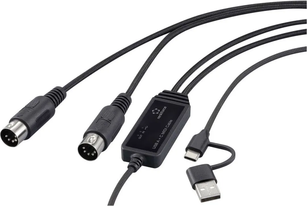 Renkforce RF-6439636 USB MIDI Adapter