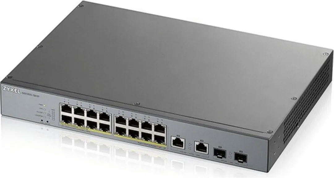 Zyxel GS1350-18HP Switch - 16x PoE 250W - 18 Poorten - Zwart