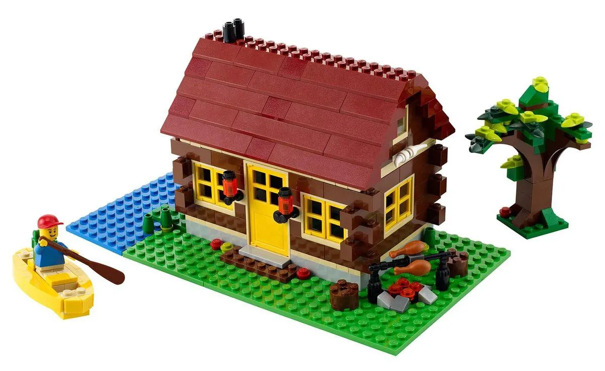 LEGO Creator Houthakkershut 5766 - 355 Stukken - Bruin/Geel