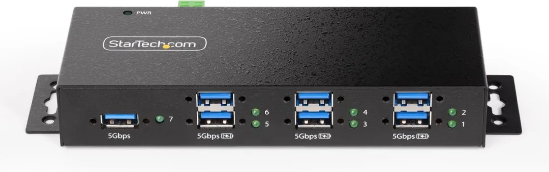 Startech 5G7AINDRM-USB-A-HUB 7-Port USB 3.0 Hub - Zwart