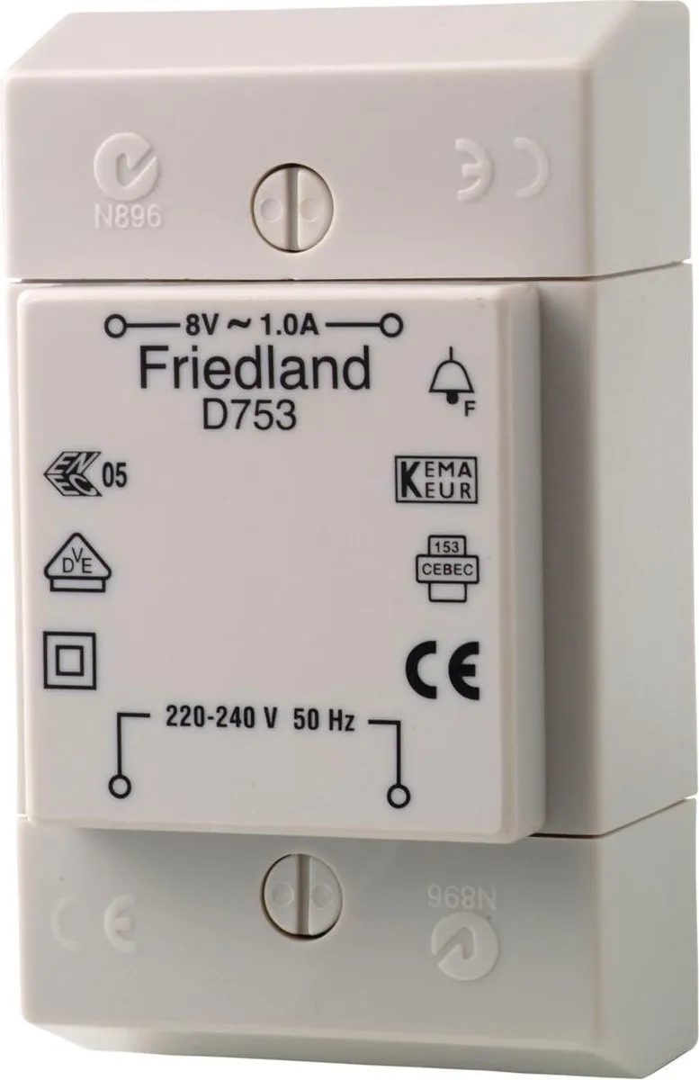 Friedland Trafo D753 8V 1A - afbeelding 4 van 6