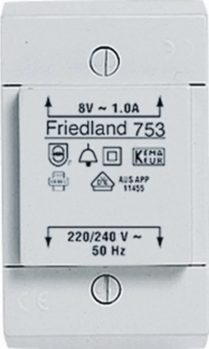 Friedland Trafo D753 8V 1A