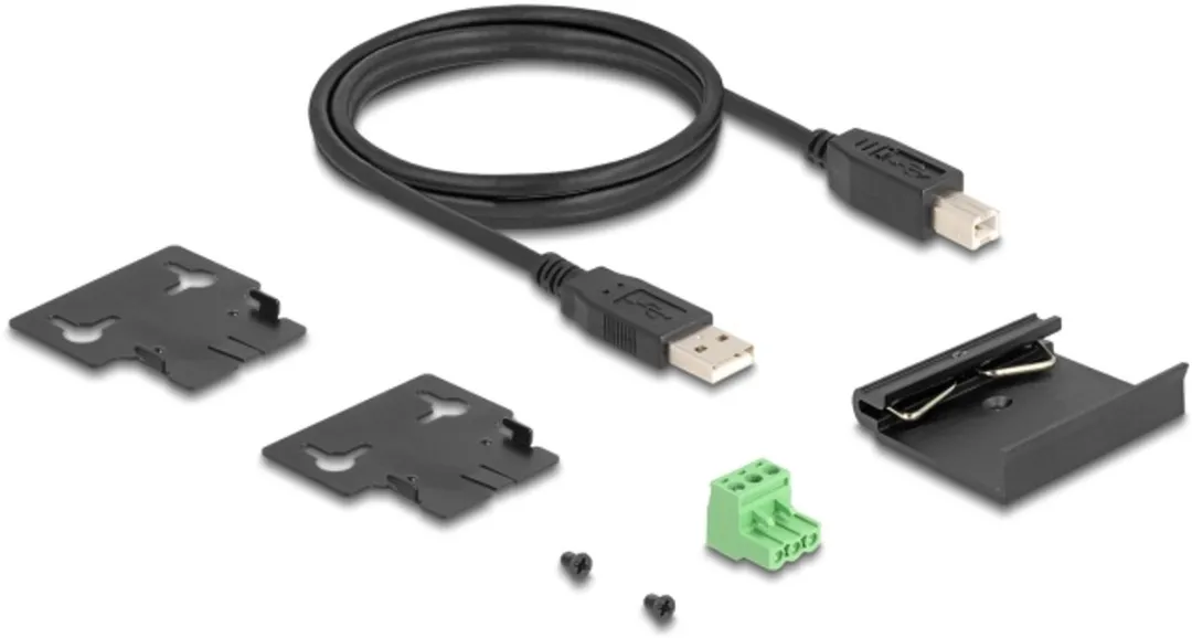 Delock Industry Hub 60686 USB 2.0 - 4x Type-A - 15kV ESD - DIN-rail
