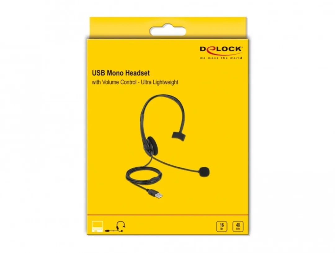 Delock 27177 USB Headset - Bedraad - Zwart