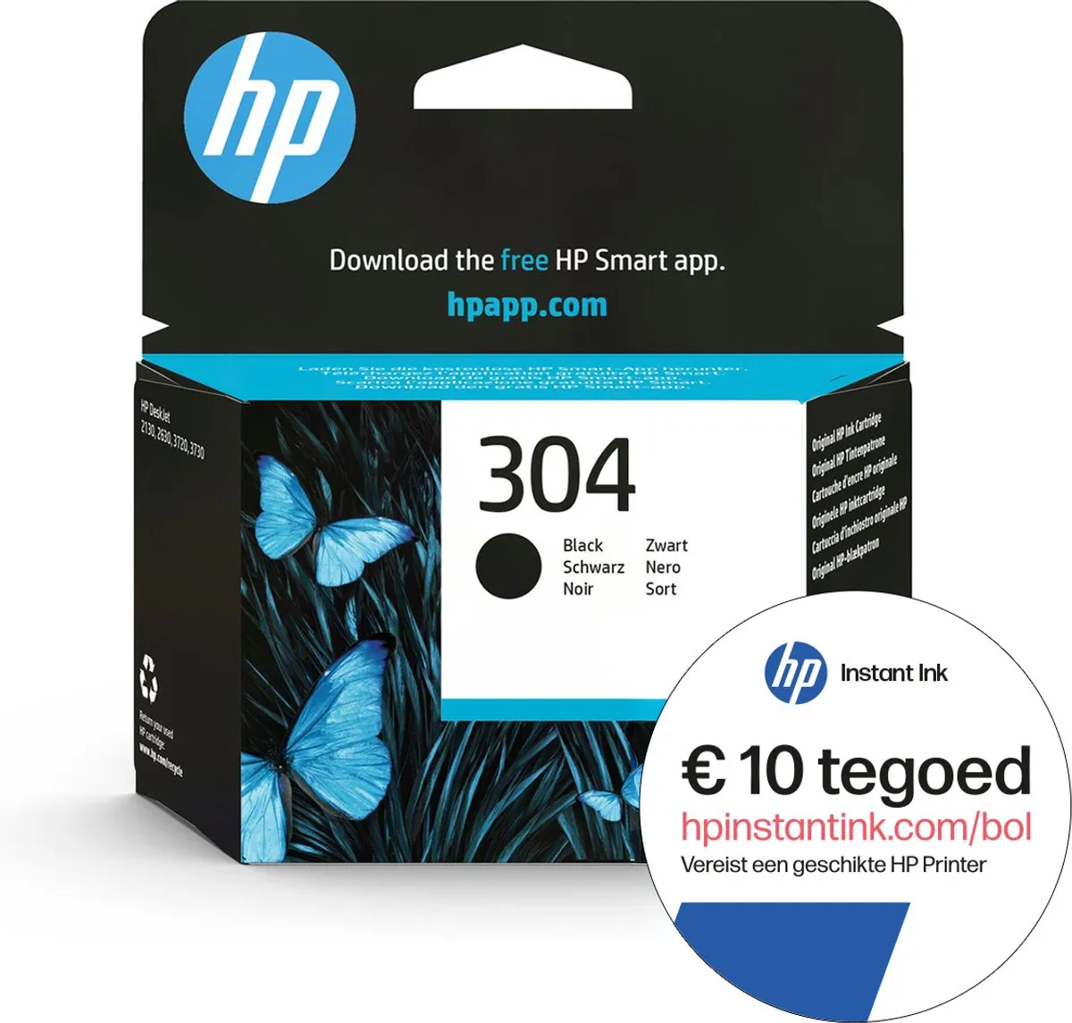 HP 304 N9K06AE Inktcartridge Zwart - 120 pagina's