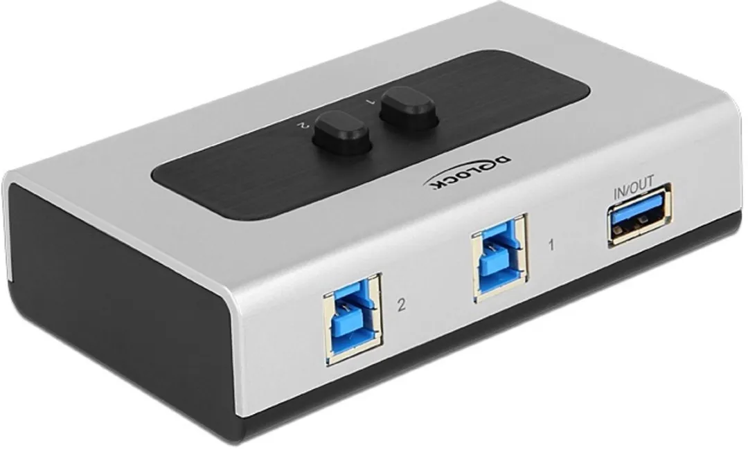 Delock USB Schakelaar 2x USB-B naar 1x USB-A