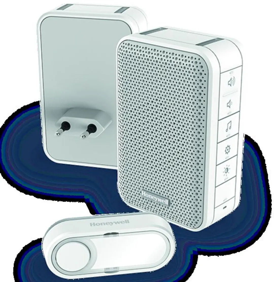 Honeywell Draadloze Bel Plug 150M - 6 Melodieën 84dB Wit