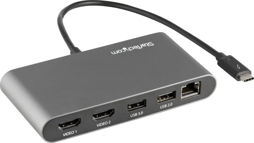 Startech TB3DKM2HDL USB Hub - Grijs - afbeelding 6 van 6