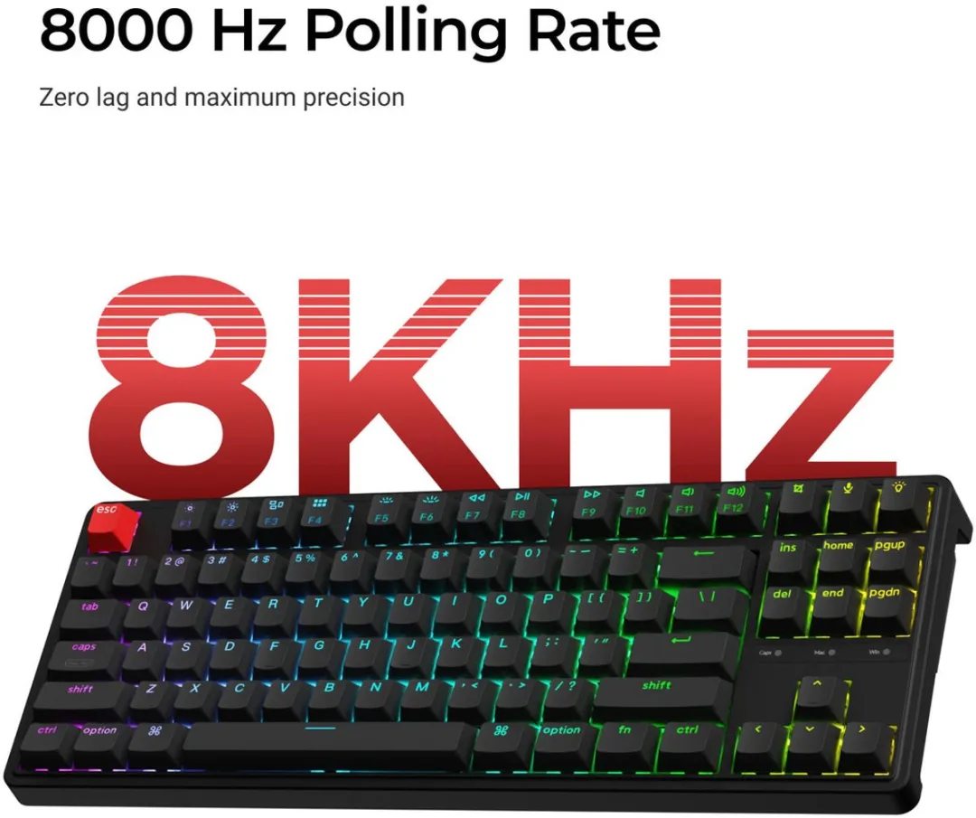 Keychron C3 Pro C3PX-H1 Toetsenbord - Red Switch - 8K - Zwart