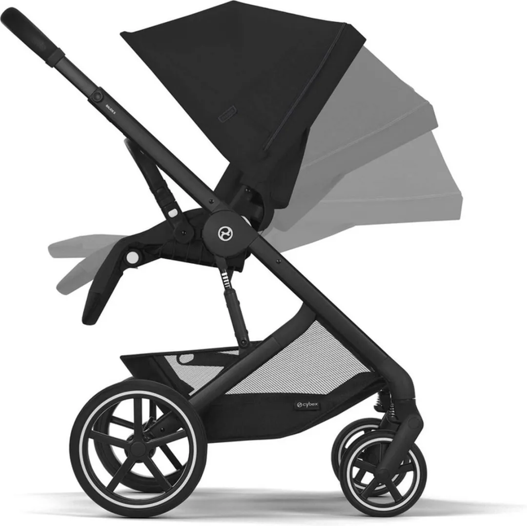 Cybex Balios S Lux Kinderwagen - Zwarte Frame - Moon Black