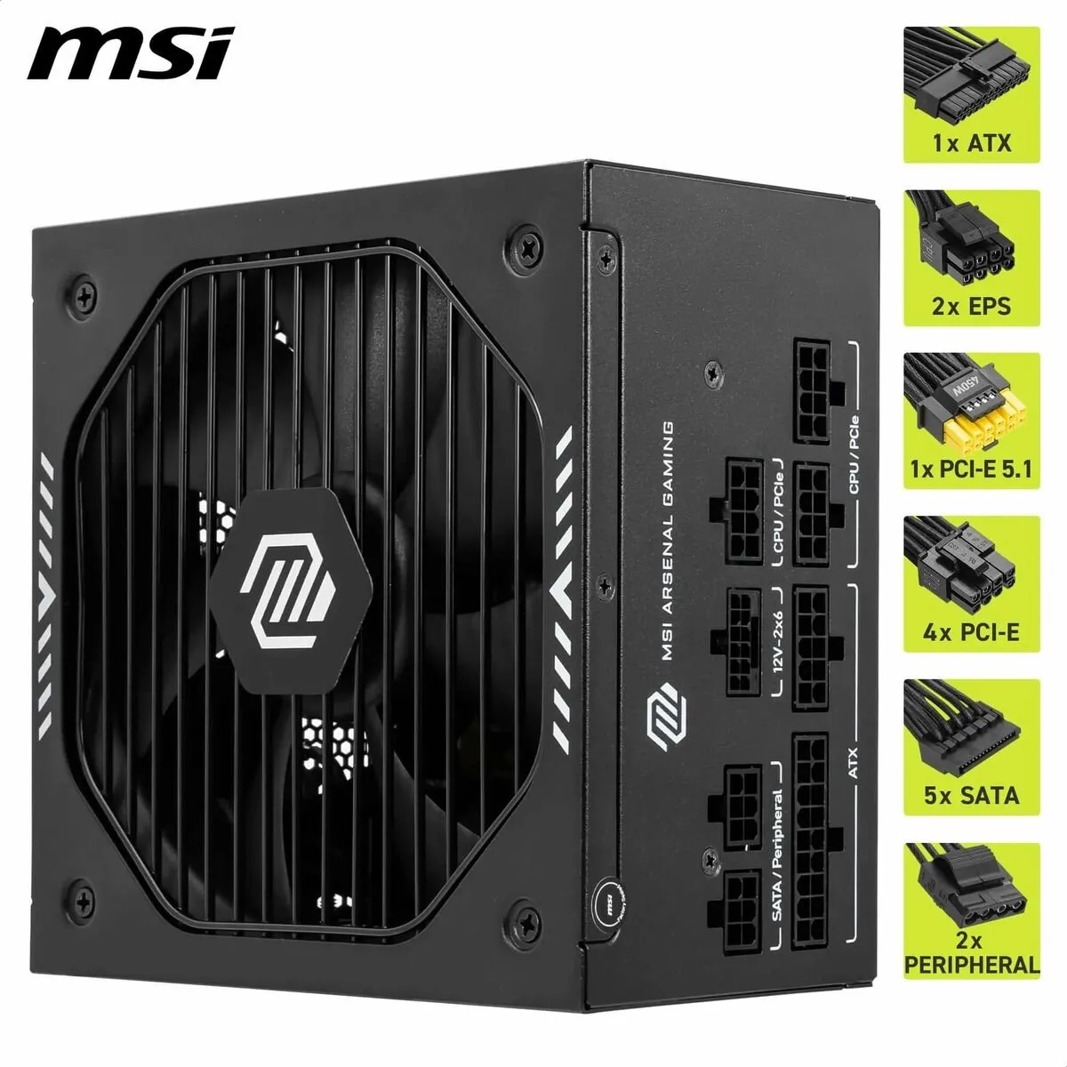 MSI 306-7ZP1B11-CE0 Voeding - 750W Zwart