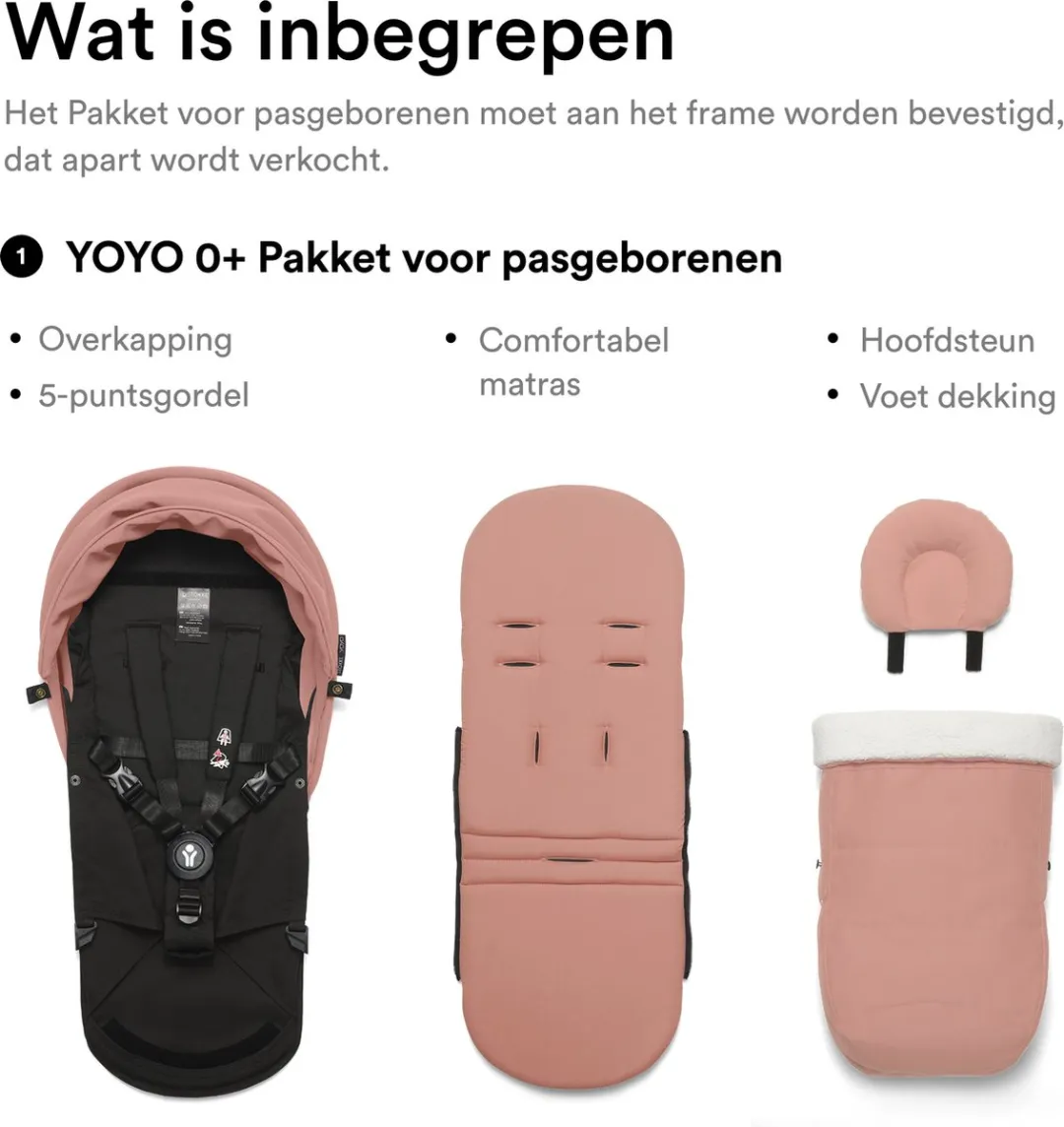 Stokke YOYO 0+ Newborn Pack Ginger - Inclusief matras en luifel