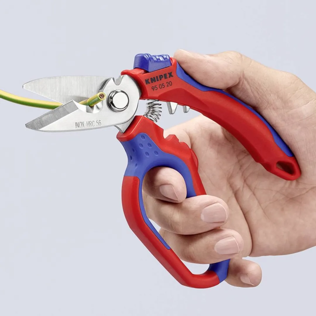Knipex 95 05 20 SB Haakse Elektricienschaar 160mm - Staal
