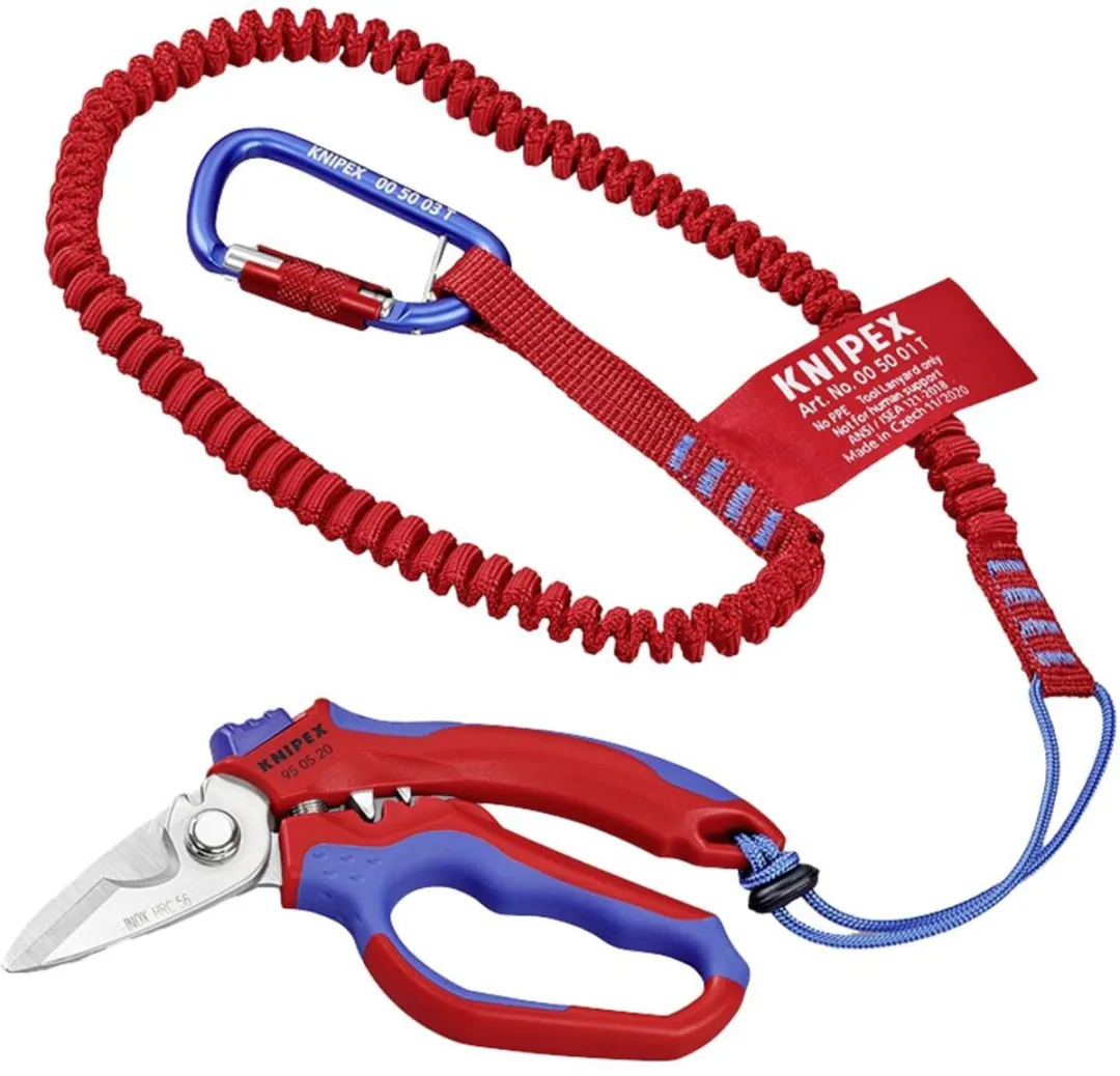 Knipex 95 05 20 SB Haakse Elektricienschaar 160mm - Staal