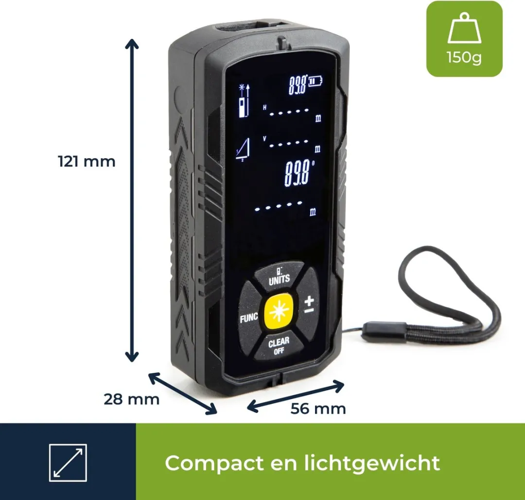 Velleman DEM702 Laserafstandsmeter - 50m - afbeelding 4 van 6