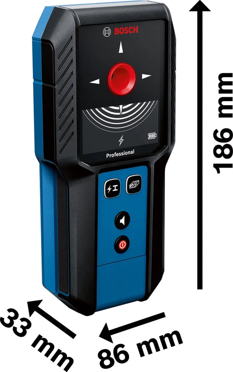 Bosch Professional GMS 120-27 Metaaldetector - Blauw