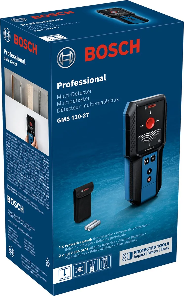 Bosch Professional GMS 120-27 Metaaldetector - Blauw
