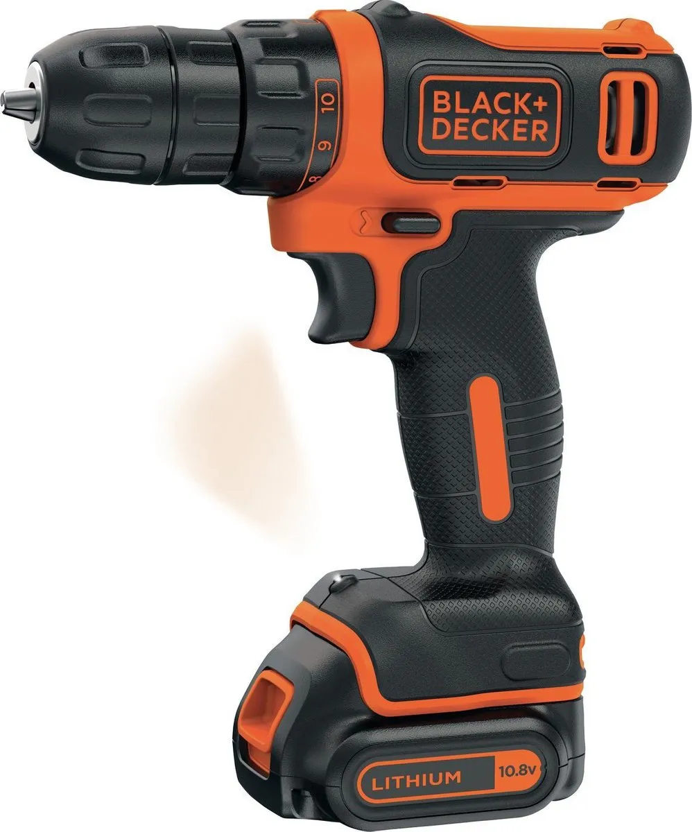 BLACK+DECKER 10,8V Accu Schroef-/Boormachine - 2x 1,5Ah - 11 standen