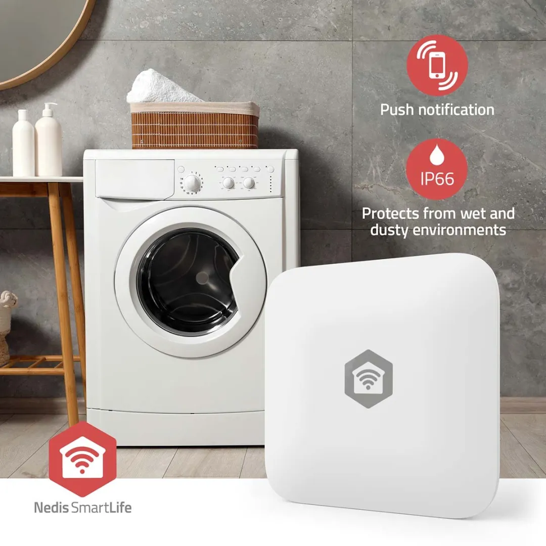 Nedis SmartLife ZBSW11WT Watermelder - Zigbee 3.0 - Wit