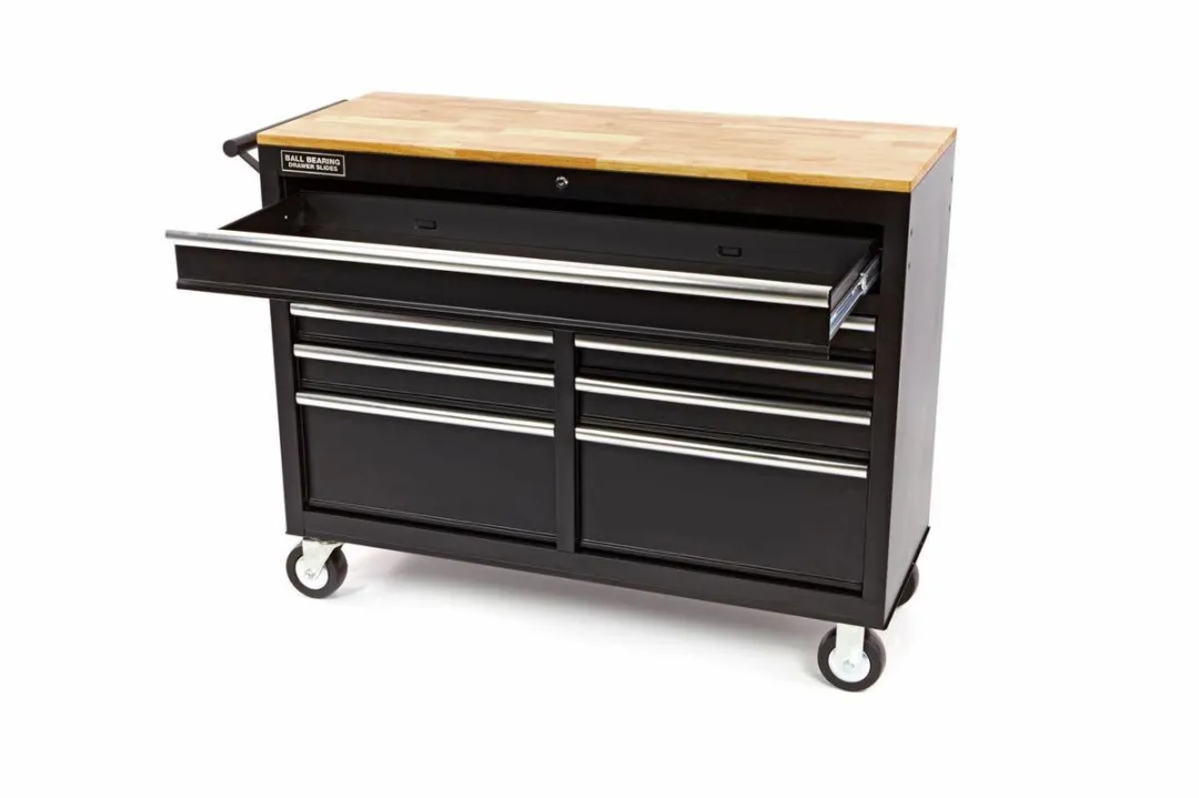 HBM Verrijdbare Gereedschapswagen 112cm - 9 Lades - Houten Werkblad - afbeelding 6 van 6