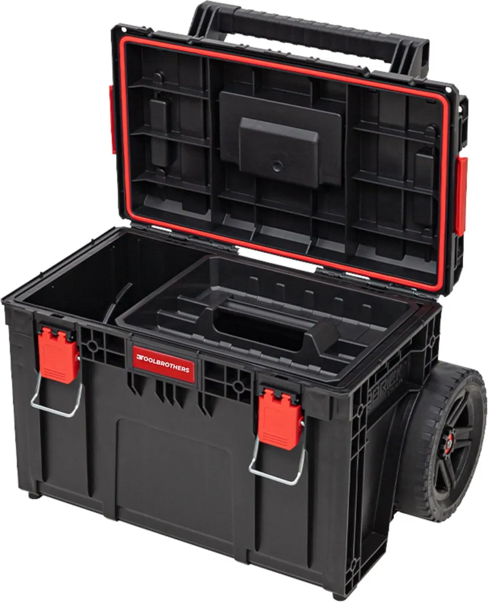 Toolbrothers RHINO XL Cart Plus ECO Gereedschapskoffer 37L - Rood/Zwart