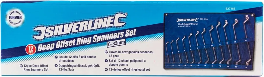 Silverline Offset Ringsleutelset 6-32mm - 12-delig